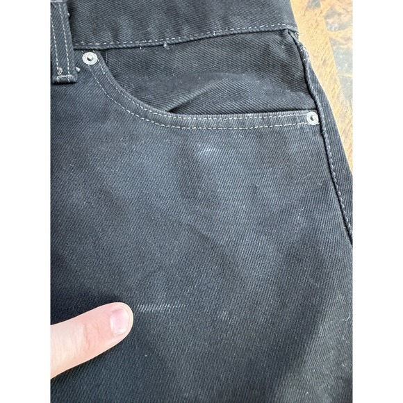 Levi's 505 Jeans Mens 40x32 Black Regular Fit Straight Leg Denim Zip Fly Cotton - Picture 3 of 12